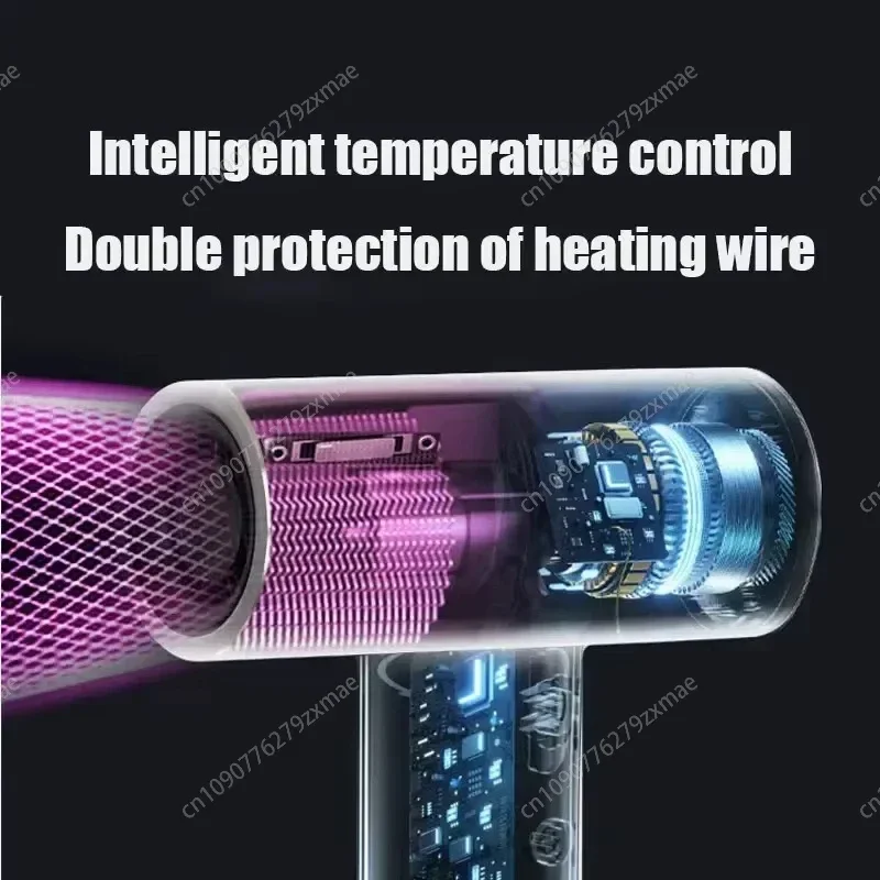 مجفف شعر لاسلكي جديد محمول للغاية بشحن USB 100000 RPM طاقة الرياح العالية اللاسلكية الأيونات السالبة للهواء البارد/الساخن 2600 مللي أمبير في الساعة Type-C