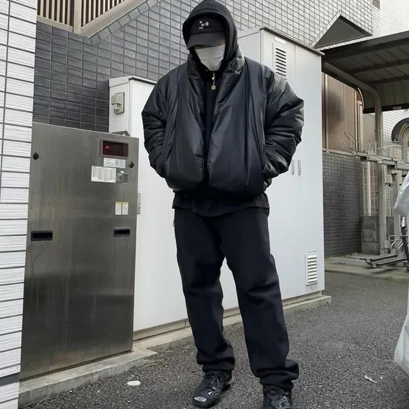 25ss Blue Kanye PUFFER JACK Parkas Women Solid Color Velvet Thicken Keep Warm Down Jackets Men Oversized Coats