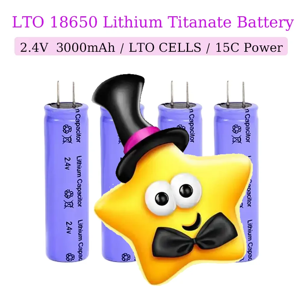 

NEW EST 2.4V 2000mAh LTO 18650 Lithium Titanate Battery Cell low temperature Long Cycle For Diy 12V battery pack Power tool