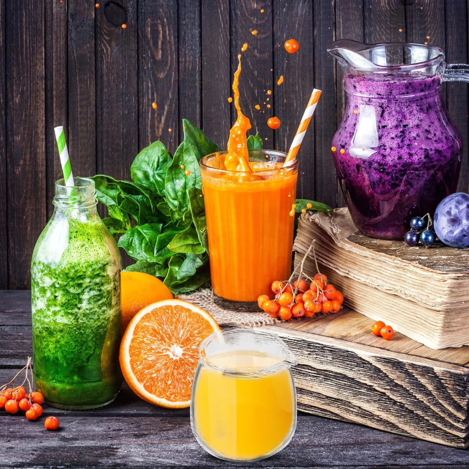 

Small Heat Resistant Glass Creamer Pitcher Clear Milk Jug Latte Art Syrup Dispenser Coffee Bar Supplies Milk Jug