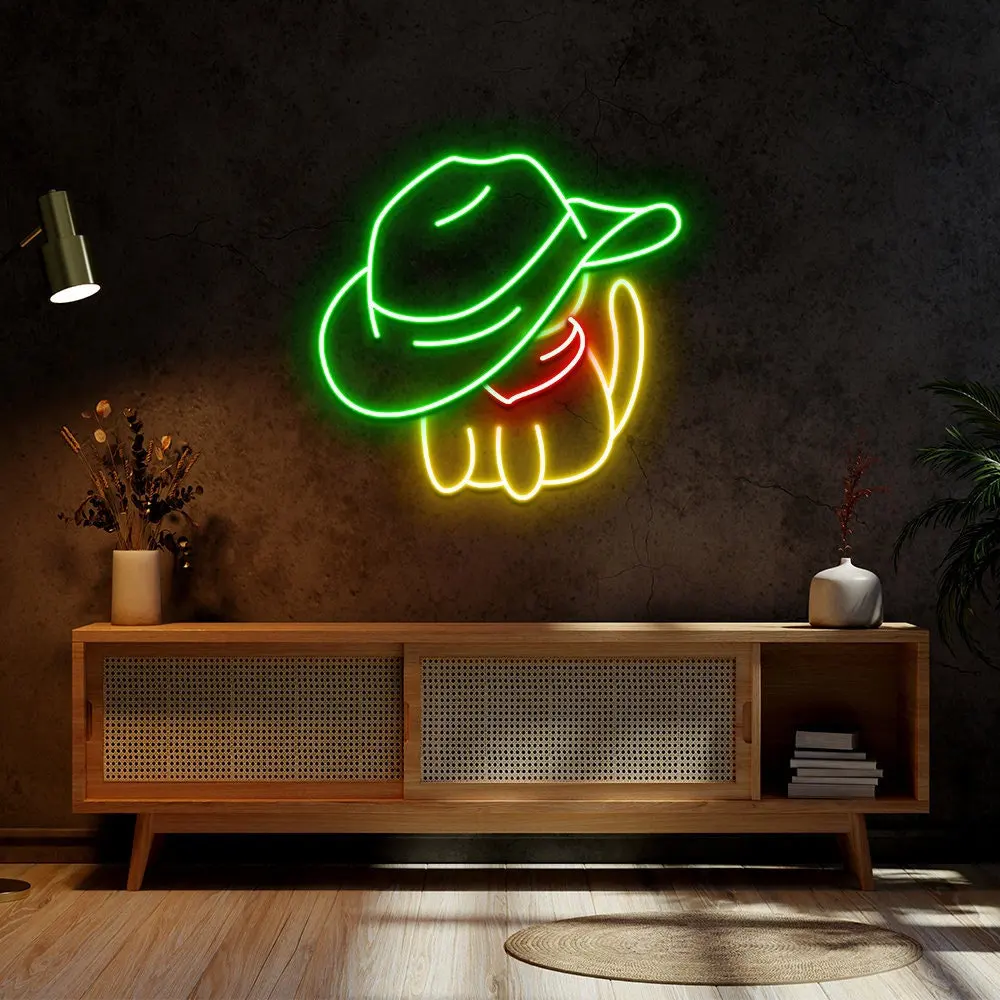 Aangepaste Cowboy Kat Led Neon, Cowboy Kat Decor Teken, Meowdy Cowboy Kat Neon Bord, Huis Kamer Muur Decor, Speelkamer Decor