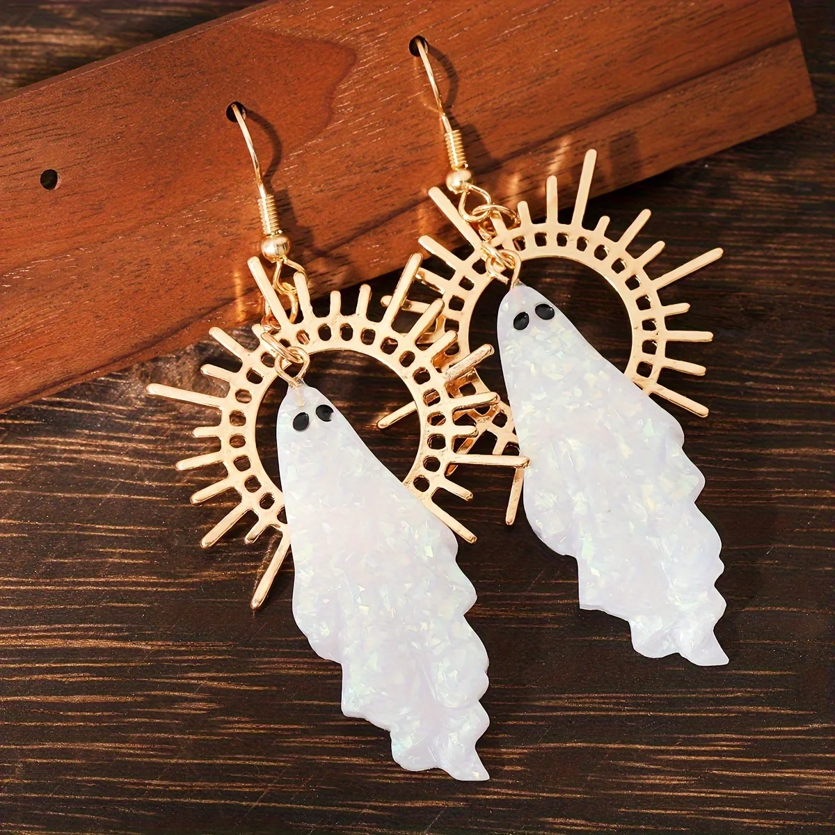 Creative Ghost Shape Pendant earrings Halloween Wear simple souvenir Sun pendant earrings Holiday with jewelry gifts