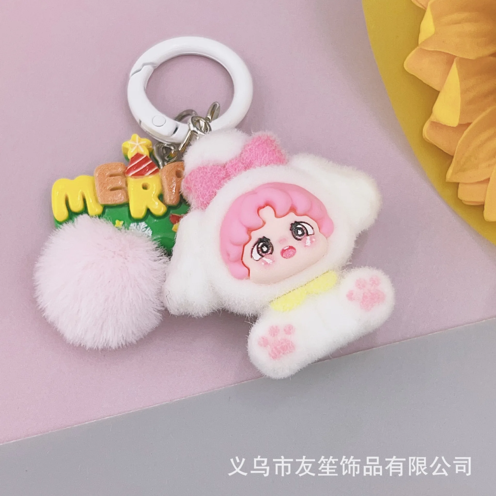 1PCSNewly released small bear three-dimensional keychain, Christmas atmosphere pendant, accessory figurine keychain