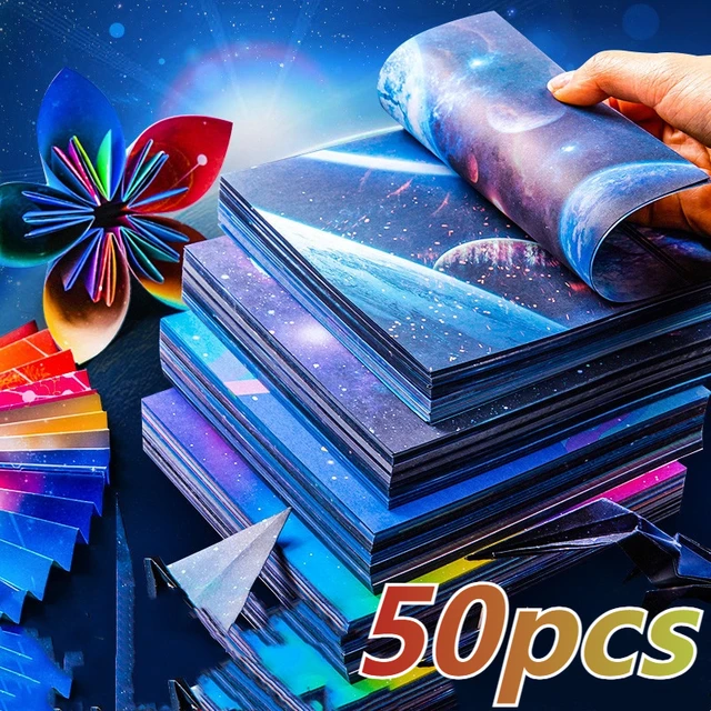 50 sztuk kreatywny kwadrat gwiazda niebo konstelacje papier origami Kid DIY Handmade dwustronna kolorowanka składany papier typu kraft prezent artystyczny