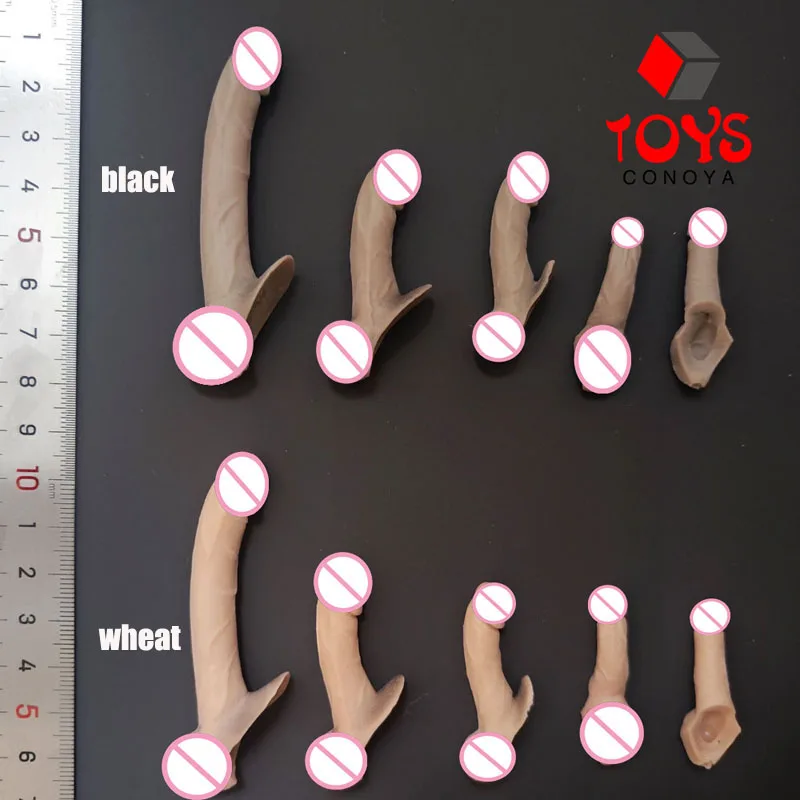 1/6 Scale Accessories Male Genital Parts Silicone Penis Model Pale/Wheat/ Black Skin for 12“ JIAOU Doll TBL Action Figure