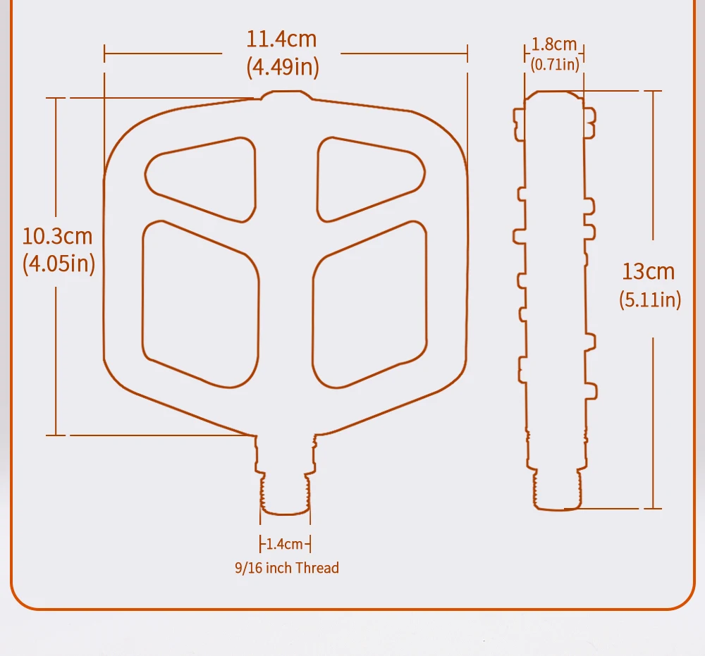 KRSEC MTB Fahrradpedale aus Aluminiumlegierung, breite flache XC DH Fahrradpedale, ultraleichte Fahrradpedale, BMX-Teile – Detail 3
