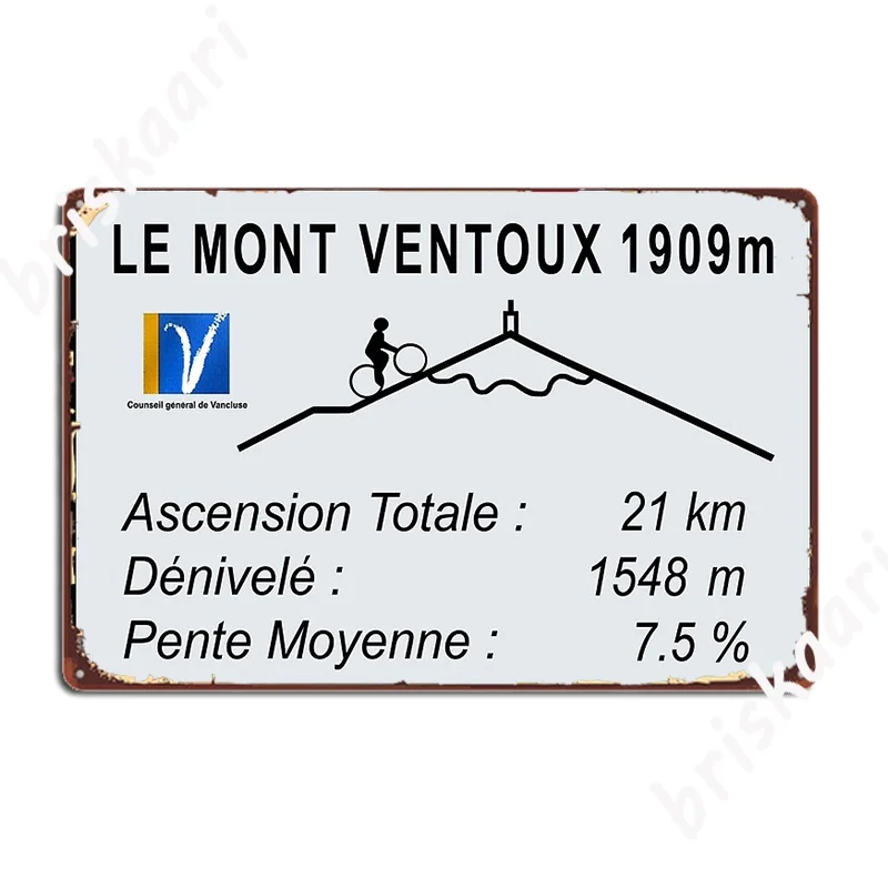 Mont Ventoux Cycling Metal Sign pub Garage Poster Club Design Tin sign Poster