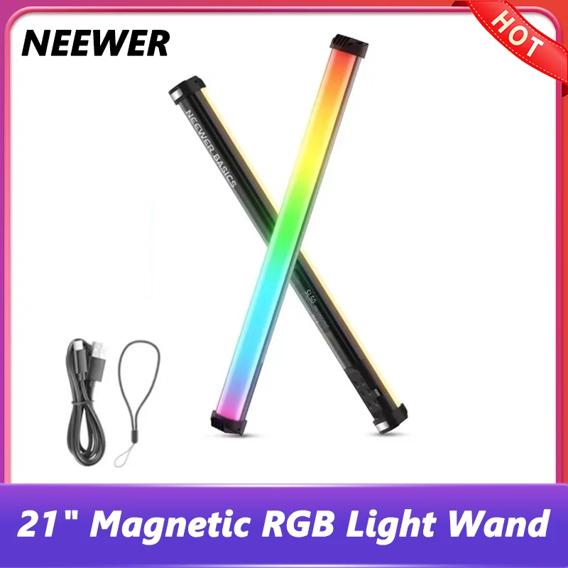 

NEEWER 21 "магнитный RGB светодиодный светильник, ручная трубка, палочка, студийное освещение для фотосъемки для YouTube Tiktok, заполняющие огни