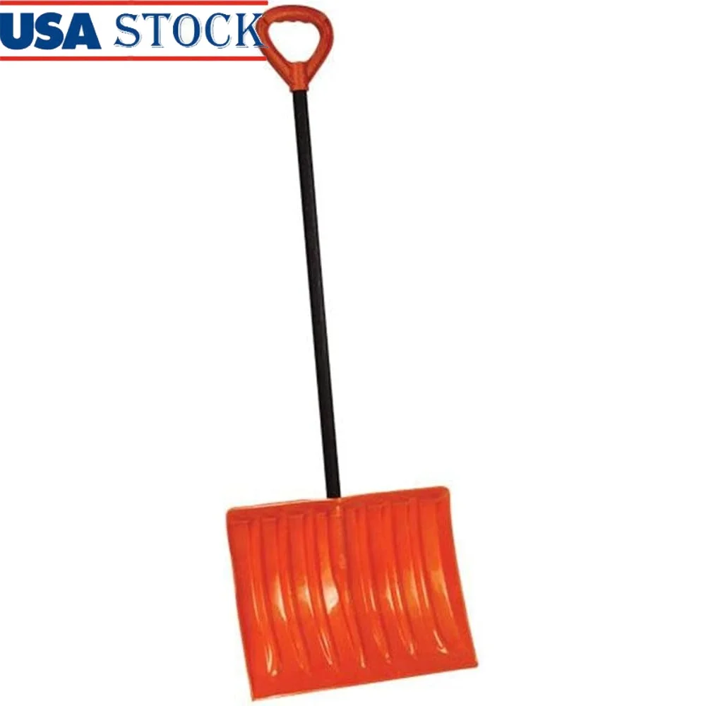 

Bigfoot Poly Snow Shovel Ultra Light Metal Handle D-Grip 18 Inch Blade Effective Snow Mover Safe Decks Outdoor Winter Use