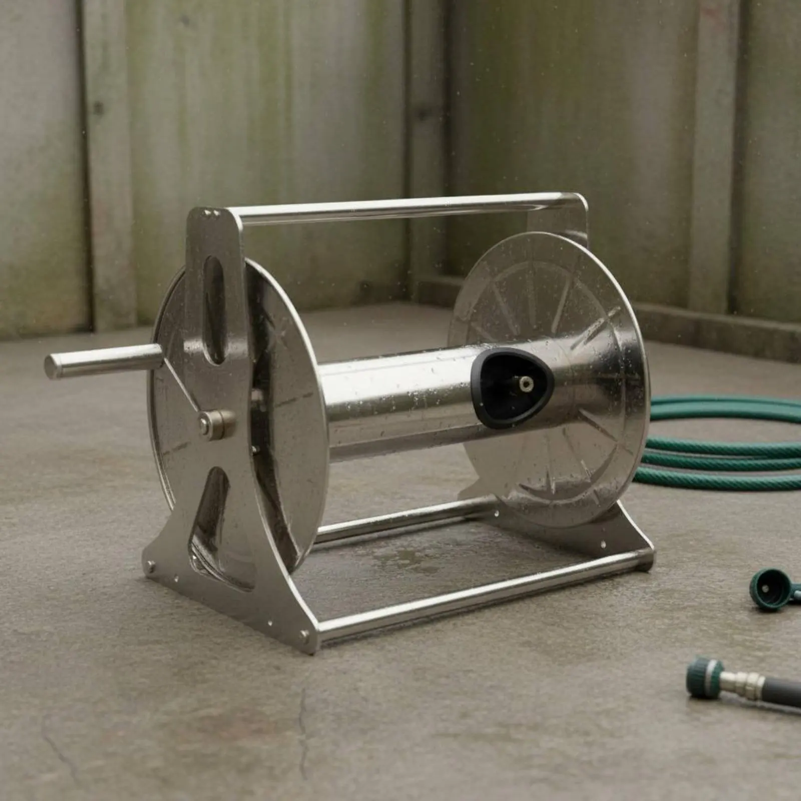 

Stainless Steel Hose Reel Carrier Mobile Garden Hose Reel Carrier Rust-Resistant Heavy Duty for Yard