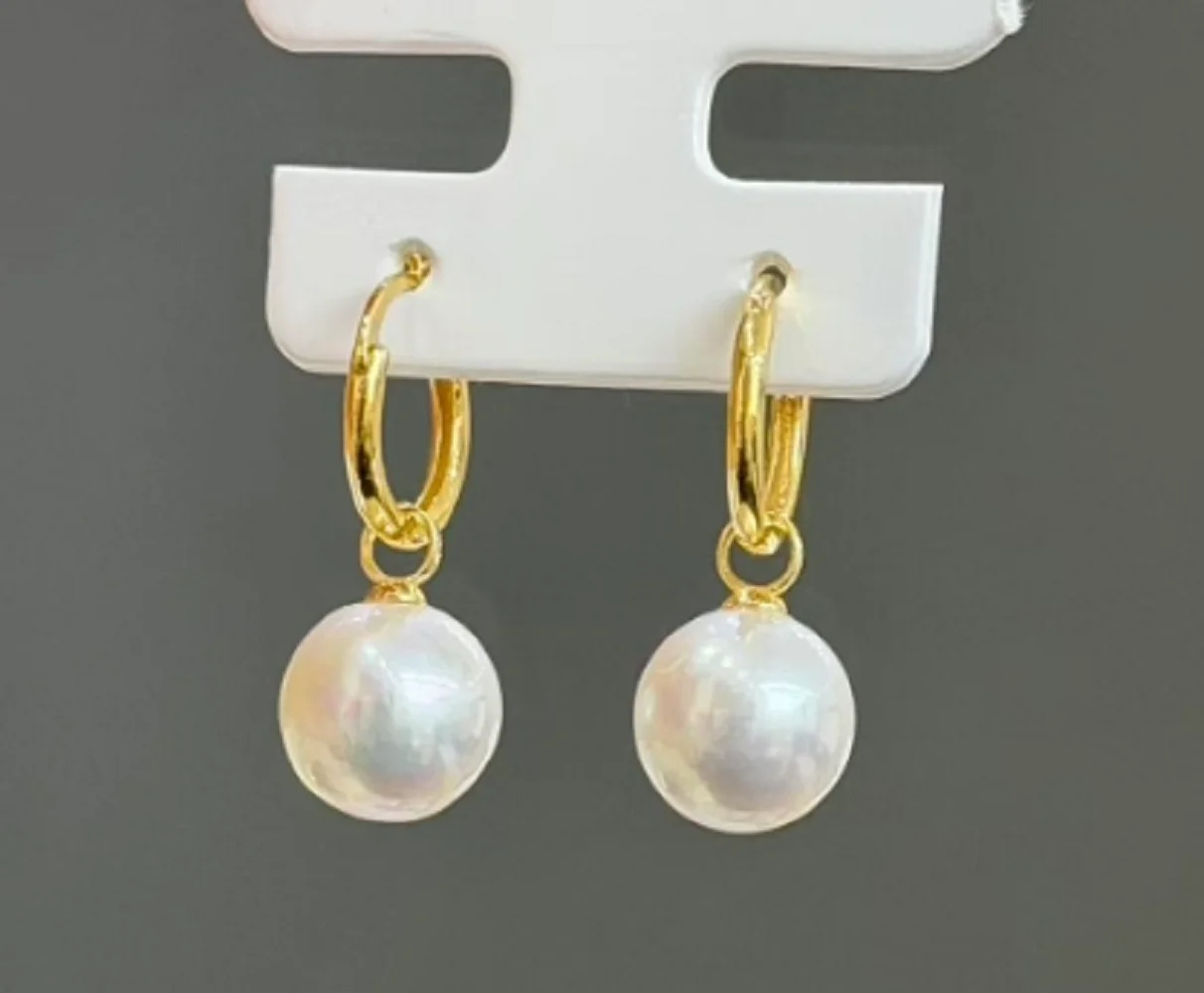 

Красивые серьги с натуральным жемчугом AAAA 9-10 мм, 10-11 мм, белые круглые жемчужные серьги из серебра 925 пробы.