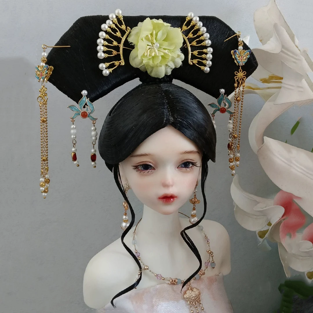 1/4 1/3 Bilancia BJD Bambole Parrucche Costume Antico Cinese Intrattenimento Musiche E Canzoni Vintage Parrucca Fata Dei Capelli Per MSD SD13 Grande Ragazza SSDF Accessori A1801