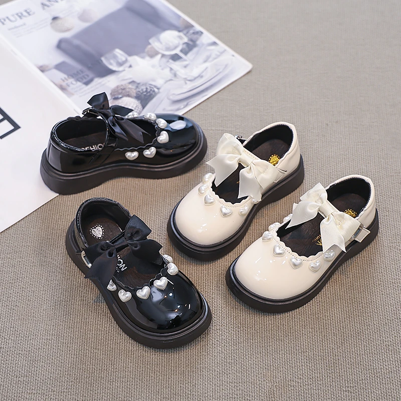 

Kids Mary Jane Shoes Lolita Love Bowknot Girls Fashion Princess Leather Shoes Party Wedding Kids Fashion Dance Shoes