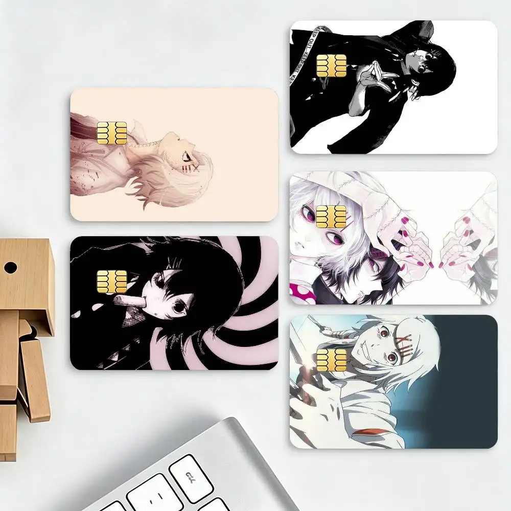 T-Tokyo Ghoul Suzuya Juuzou HD Waterproof Credit Card Stickers Silicone Decals For Chip Game Cards Gift