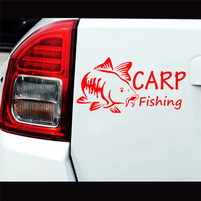 Car Sticker Funny Carp Fishing Waterproof Car Decal Vinyl Stickers on Car Truck Bumper Rear Window,20cm*10cm