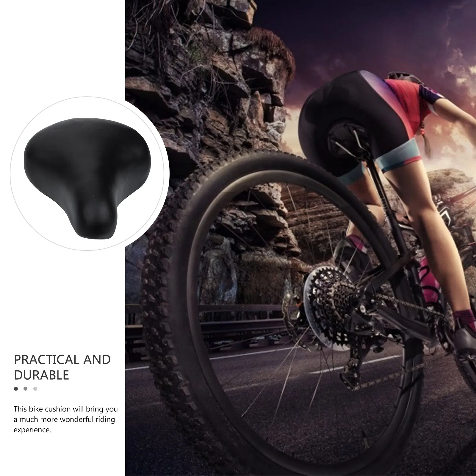 

1pc Ultra-Soft Bike Saddle For Mountain Bikes Comfortable Sponge Cushion Bicycle Seat Replacement Women'S Cycling