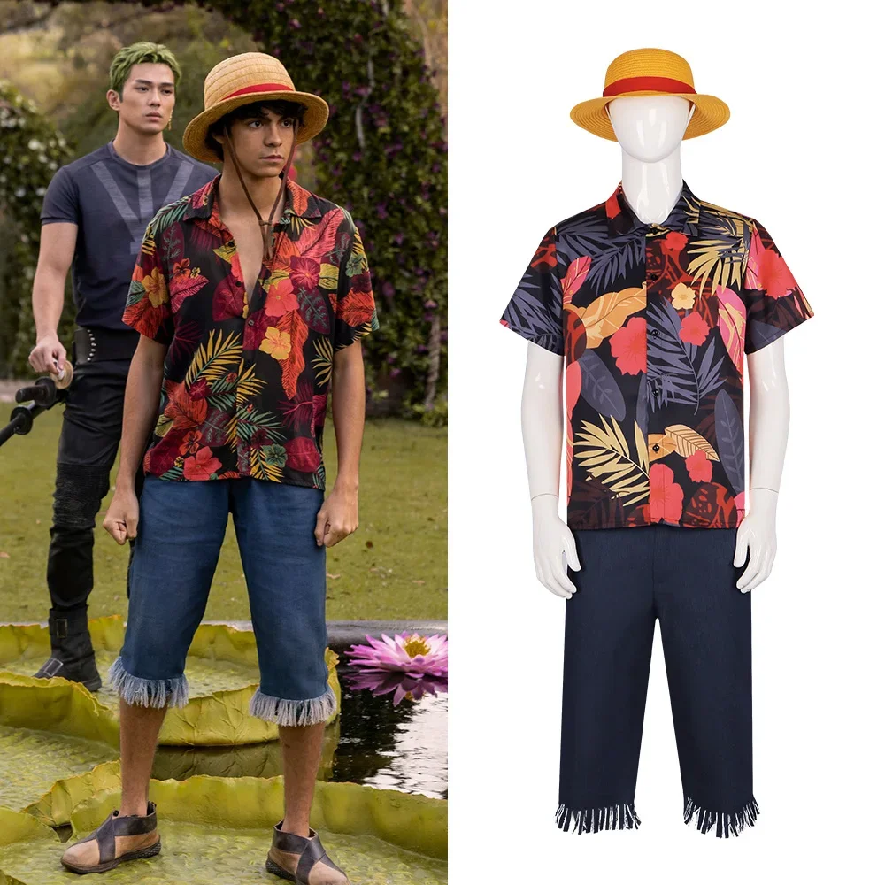 

Ролевой костюм для косплея из фильма реального человека Нами и Луффи в стиле рубашки Косплей Костюм для выступления на Хэллоуин.