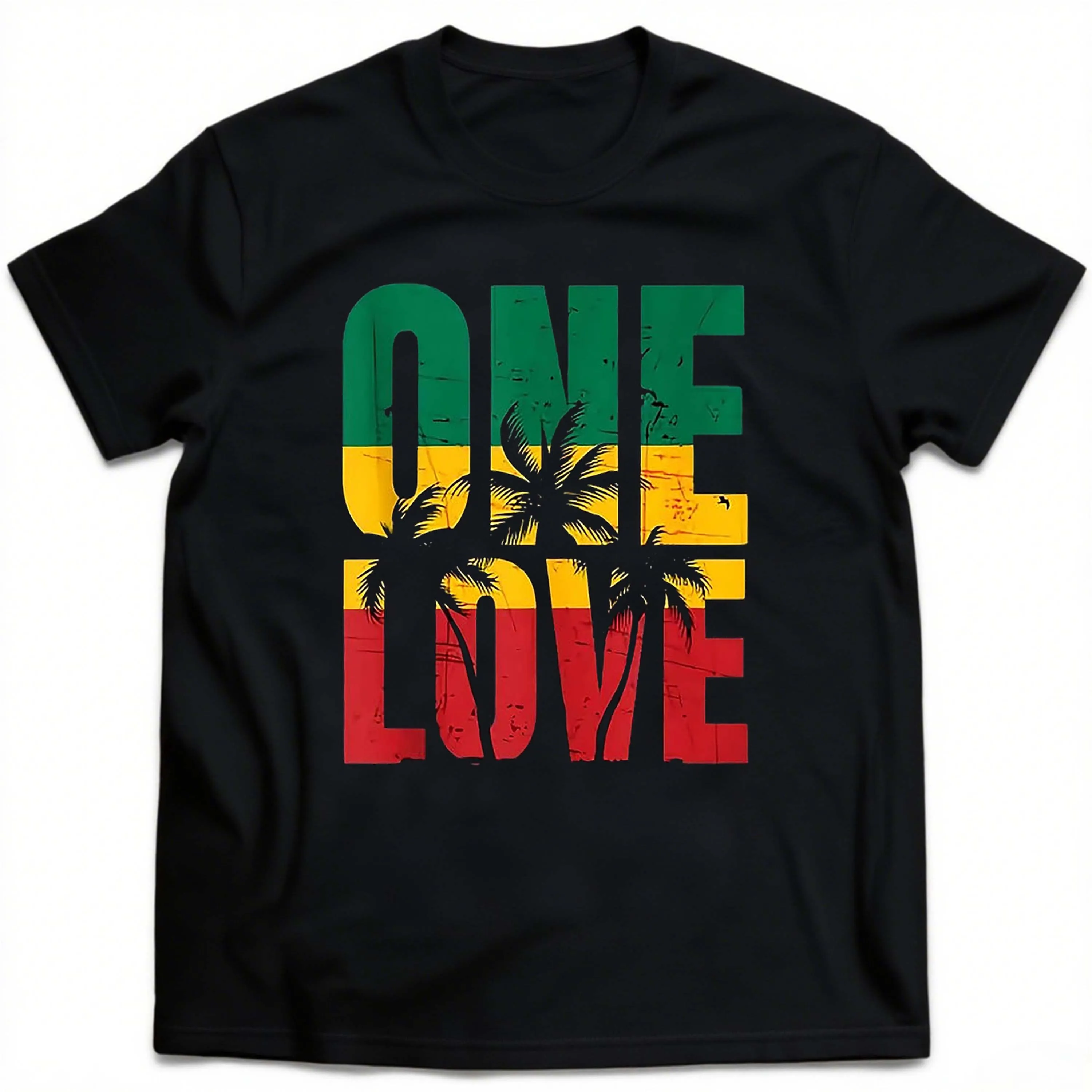 Męska koszulka plus size, czarna, z czystej bawełny, z okrągłym dekoltem, odpowiednia do noszenia na zewnątrz wiosną i latem, codzienna i wygodna.