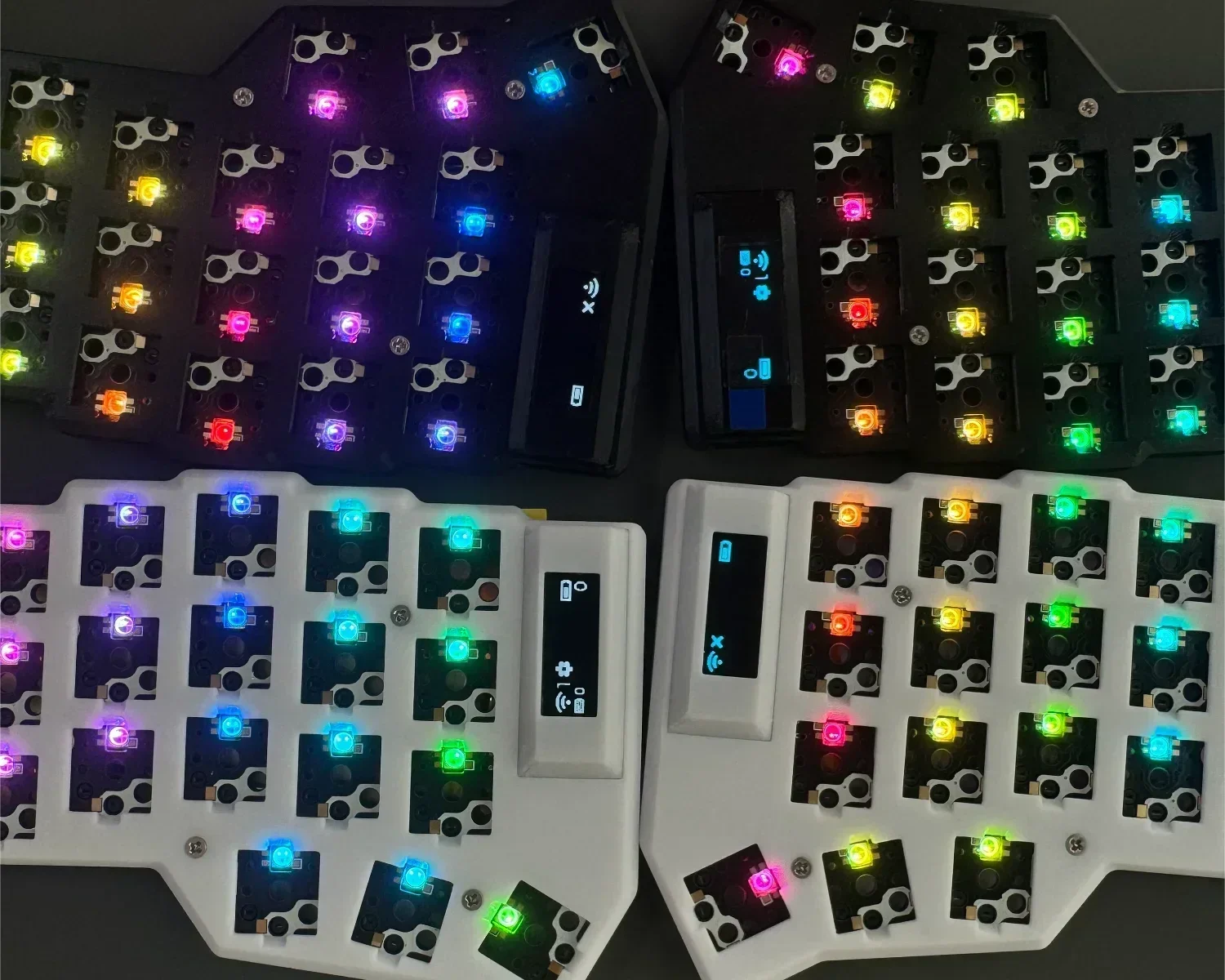 Benutzer definierte cornev 2,1 choc Low-Profile-Split-Tastatur PCB-Kit Materialien Paket drahtlose RGB DIY Horn Split mechanische Tastatur Spiel