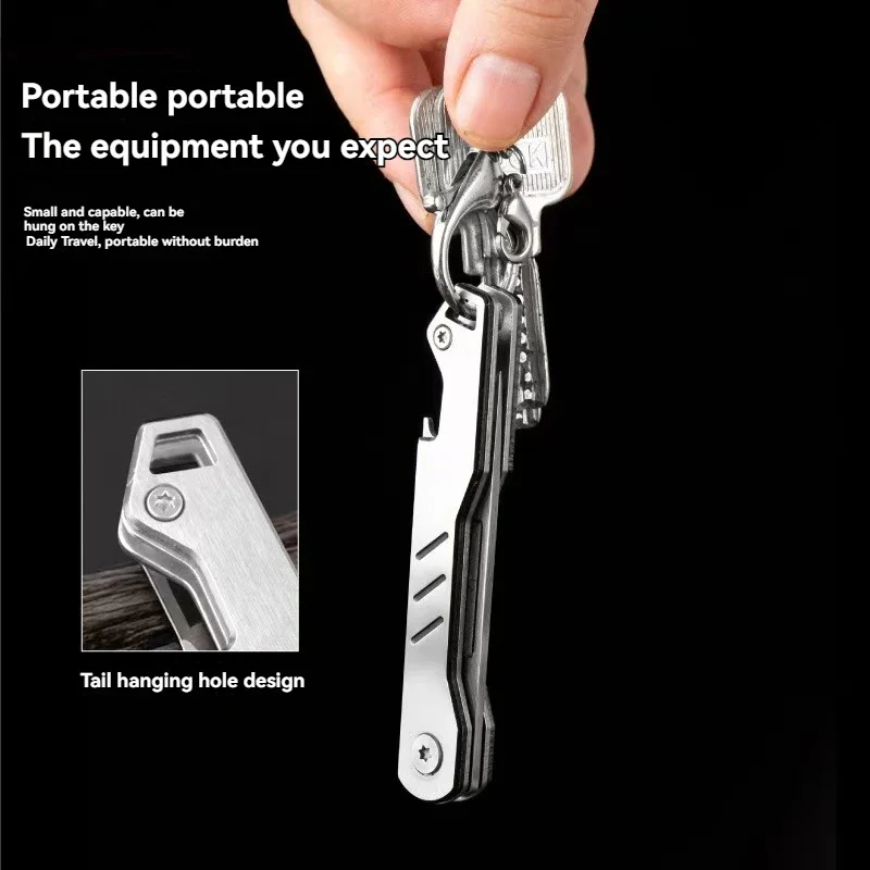 New Mini Outdoor Stainless Steel Folding Knife, Portable Express Keychain, Multifunctional Portable Kitchen Fruit Folding Knife