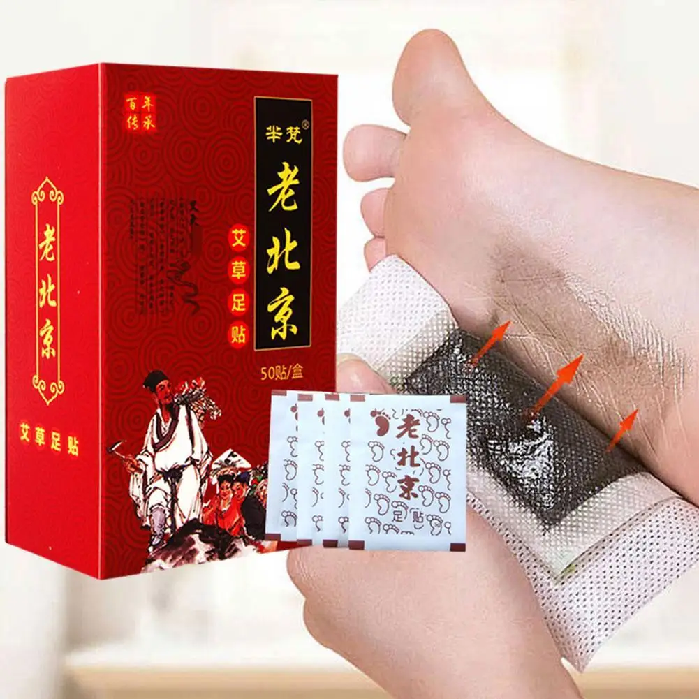 Lao Beijing Wormwood Detox Foot Patch Original 50 PCS Health Foot Pack Pads Restore Care Body Cleaning Foot Dropshipping Fe V5O0