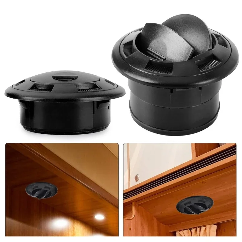 Circular Air Conditioning Outlet Adjustable Louver Even Air Distribution Comfort for Coaches Campervan Easy Installation