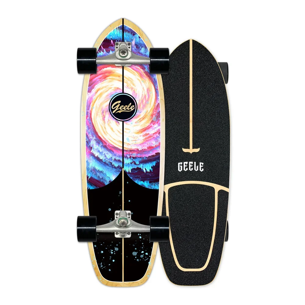 

CX4 Highly Smooth Surf Land Skateboard Maple Single Kick Carving Cruiser Skate Board Pumping Carver Cool Sport Street Outdoor