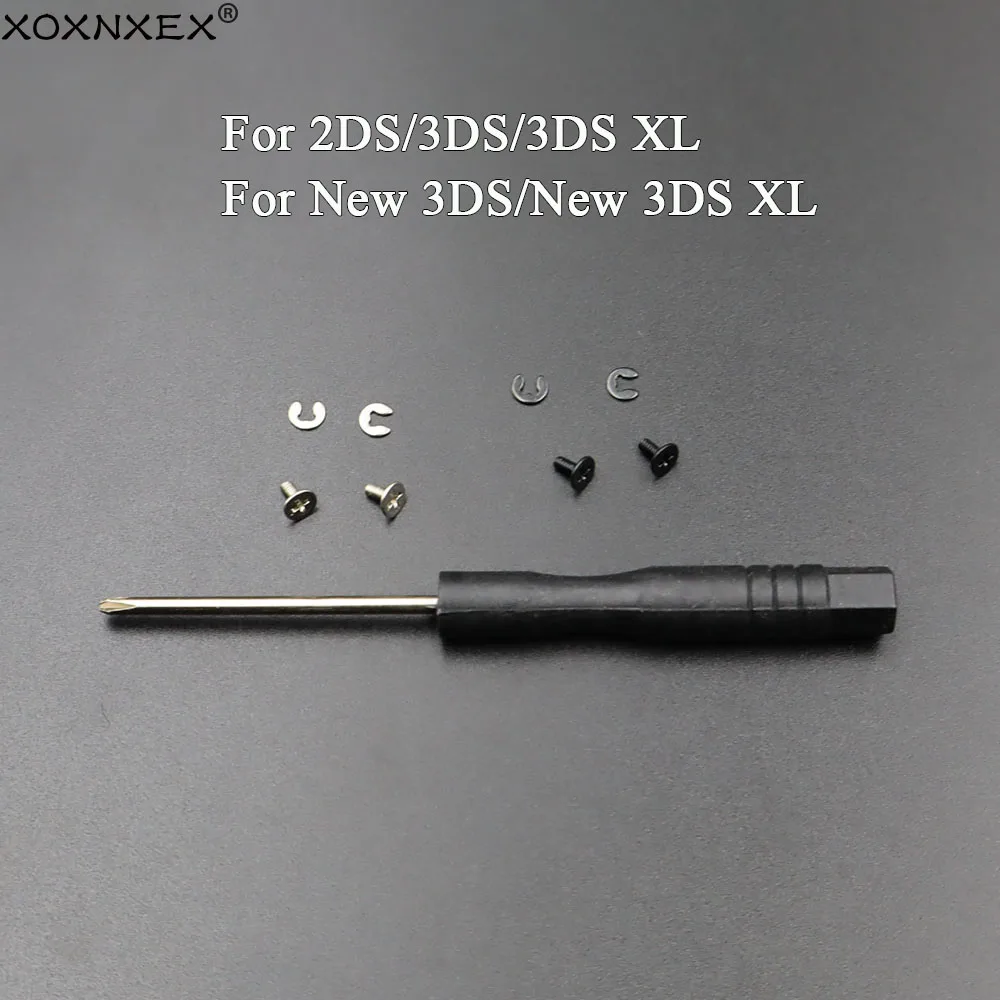 2DS용 1-5세트, 뉴 3DS, 뉴 3DS XL용 나사 및 클립 포함, 후면 페이스플레이트, 배터리 하우징 쉘 케이스, 십자형 도구 포함
