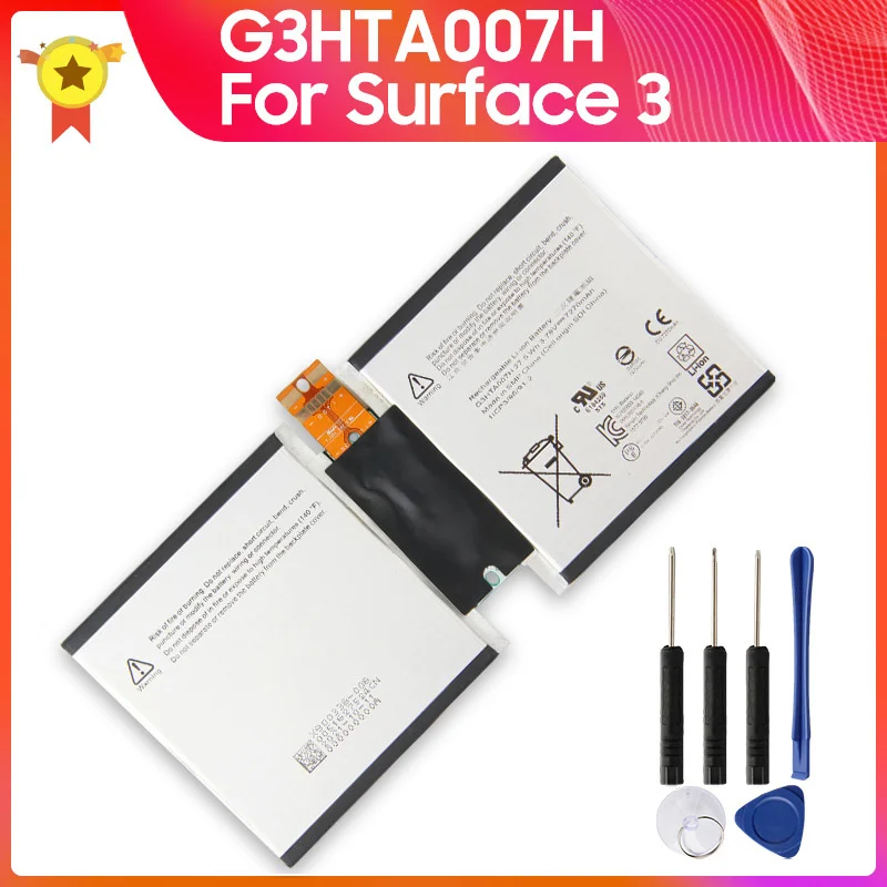 

Replacement Battery G3HTA003H G3HTA007H G3HTA004H 7270mAh For Microsoft Surface 3 1645 Surface3 High Quality Batteries With Tool