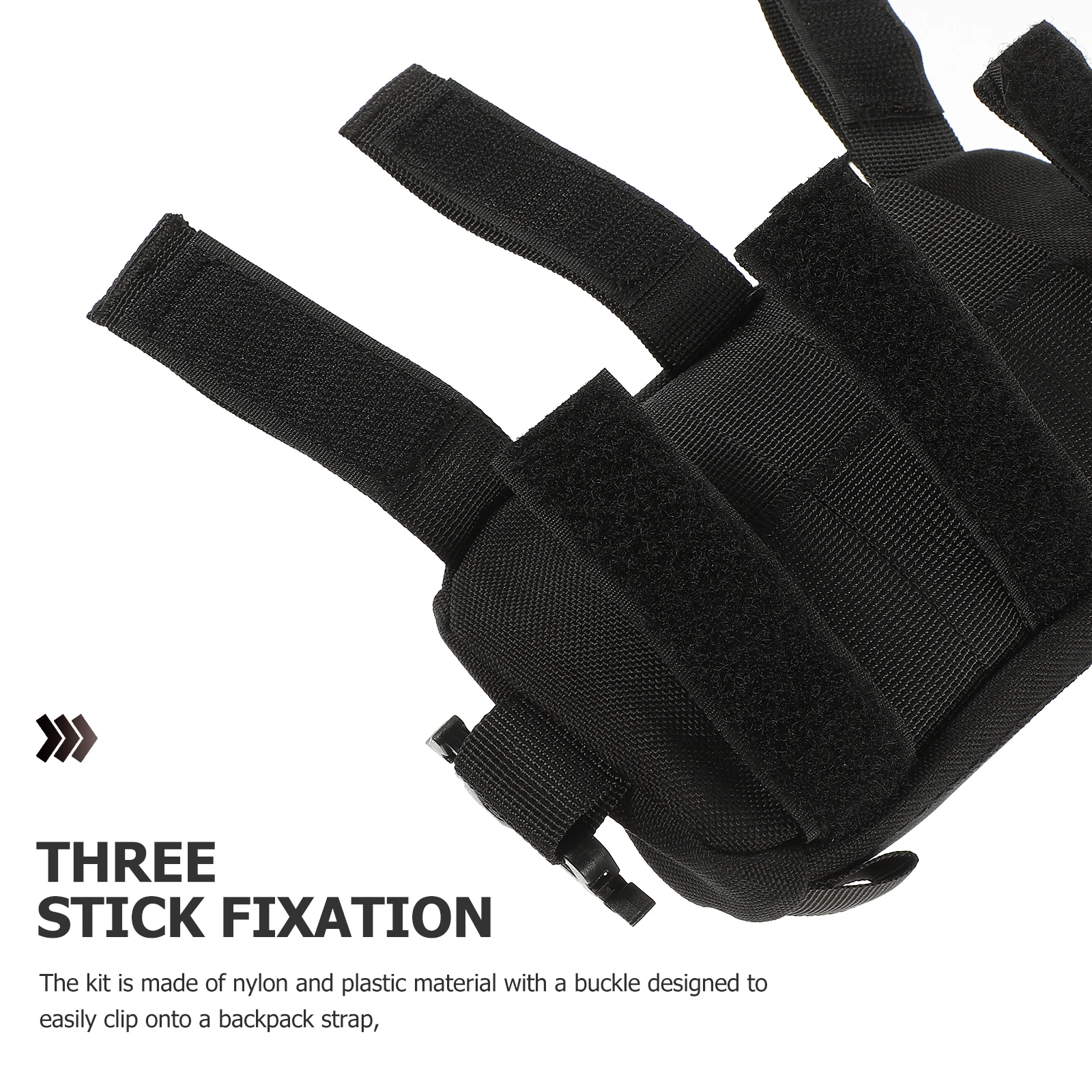 

Adjustable Backpack Straps Pouch Attachment Black Lightweight Shoulder Multi-Functional Outdoor Tool Bag For Travel Hiking Fanny