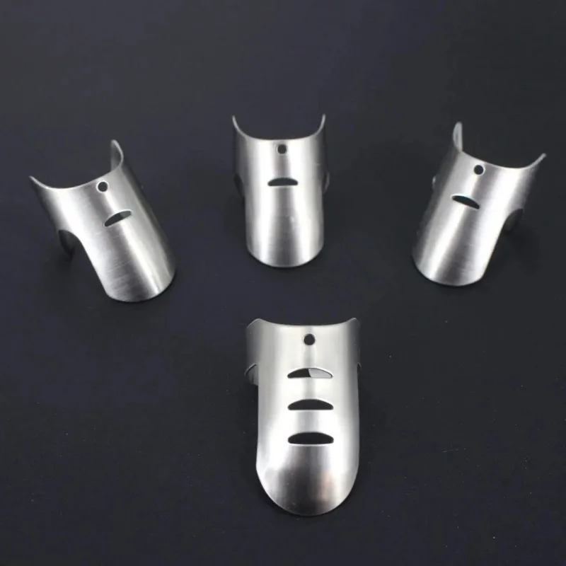 4pcs Kitchen Stainless Steel Finger Nail Protector Hand Cut Guard Safe Slice Knife Tool, Kitchen Finger Cutting Protector