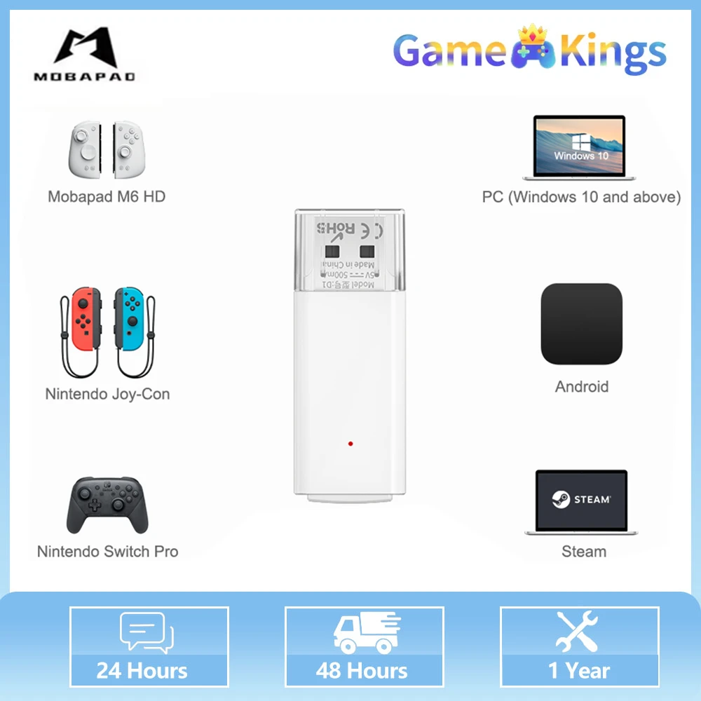 MOBAPAO Retro Receive for M6 HD game controlador support joystick mode above PC Game Accessories Compatible with Steam