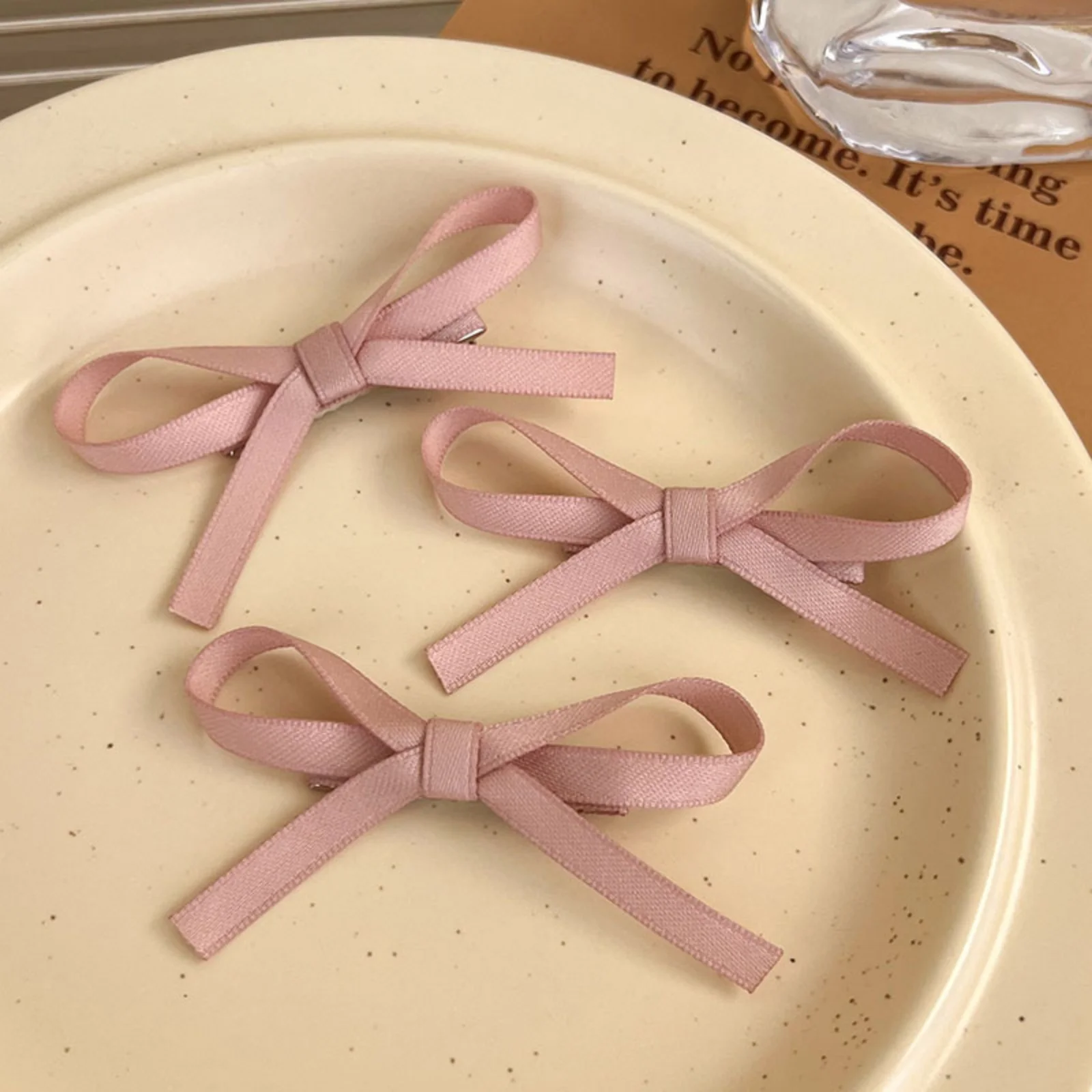 3PCS One Piece Clip Sweet & Spicy Vibe Ribbon Kleines Band Geflochtene Haarspange Prinzessin Frisur Kopfschmuck Clip – Detail 3