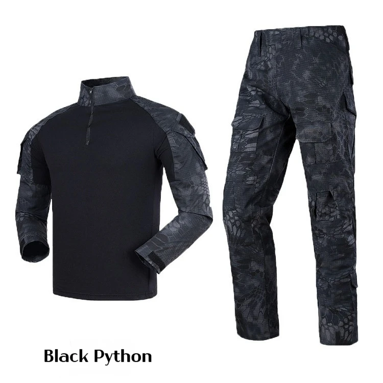 Set Kamuflase Taktis Musim Dingin CS Tactical Frog Suit Kamuflase Pria Wanita Frogman Combat Suit Tahan Aus Tahan Angin Hangat