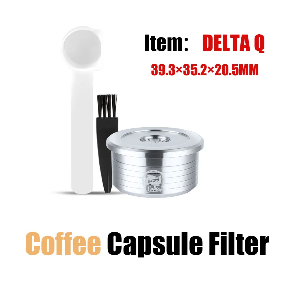 ICafilas Coffee Capsule Shell Stainless Steels Filter for DELTA Q Machine Reusable Italian Espresso Filling Shell for Barista