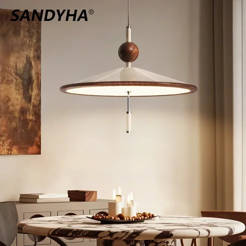 

SANDYHA Nordic Wind Chime LED Pendant Light Restaurant Hanging Chandelier for Living Room Kitchen Lights Bedroom Decoration Home