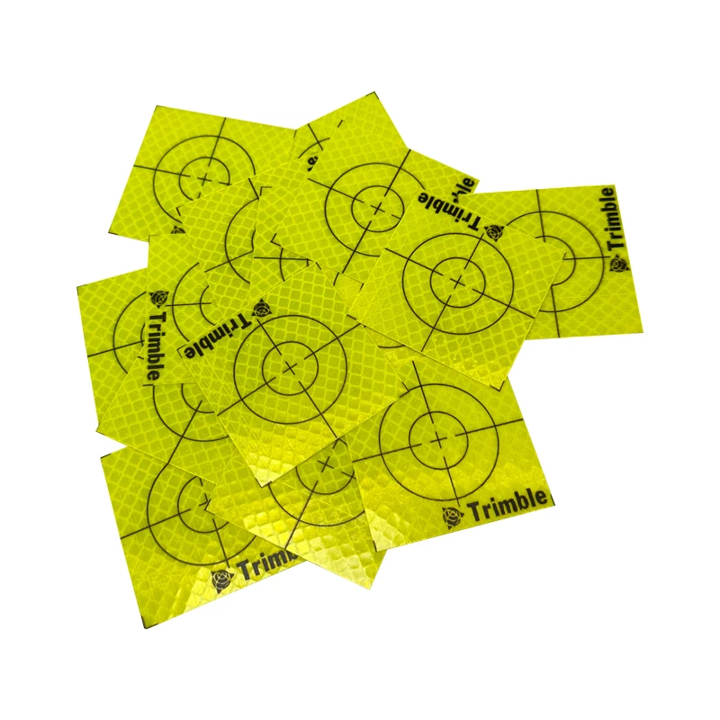 100pcs Fluorescent Green Sheet Reflective Sticker Size 60mm 20 30 40 50 80mm Reflector Sheet For Trimble Total Station Survey