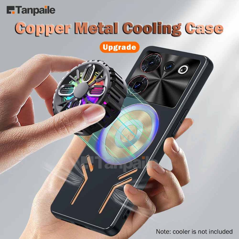 

Magnetic Cooling Case For ZTE nubia Z50S Pro Z50 Ultra Z40 Shockproof Copper Metal Heat Dissipation Cover