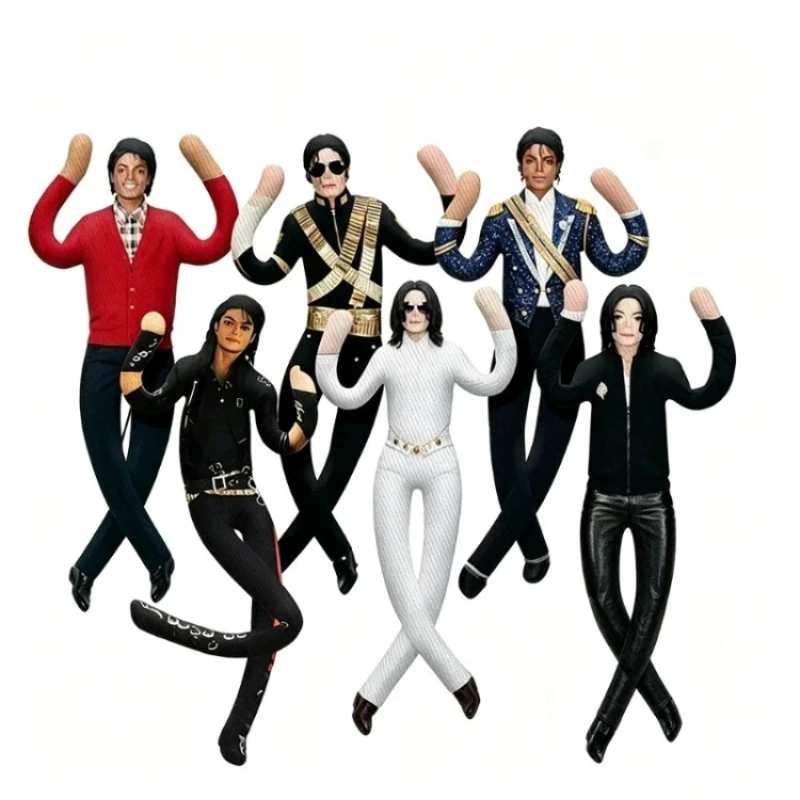 HOT Sale Style  Michael Jackson Cosplay Prop Doll Plush Stuffed Figure Dolls Room Decoration Abstract Joint Mobility Props Gift