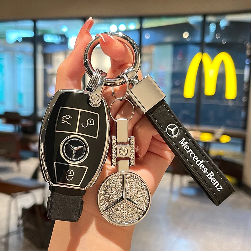 TPU Car Key Case Cover keychain For Mercedes Benz A C E S Class GLS GLA GLK GLC CLS CLA W204 W221 W212 W205 W176 W463 Accessory