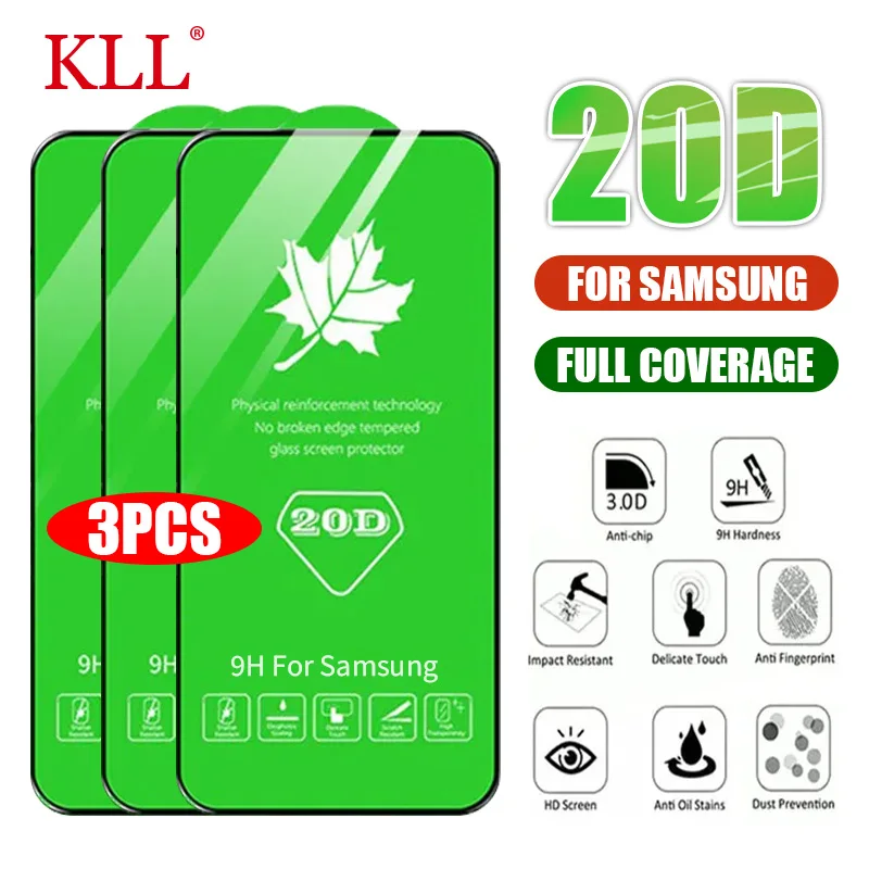 Protecteur d'écran en verre 20D Guatemala, pour Samsung S23 Plus S22 S21 S20 FE S10E Note 10 Lite M33 M23 M31S M51 M21 M30 M40, 1-3 pièces