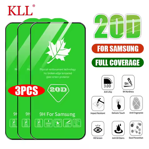 1-3pcs 20D Tempered Glass for Samsung S23 Plus S22 S21 S20 FE S10E Note 10 Lite M33 M23 M31S M51 M21 M30 M40 Screen Protector