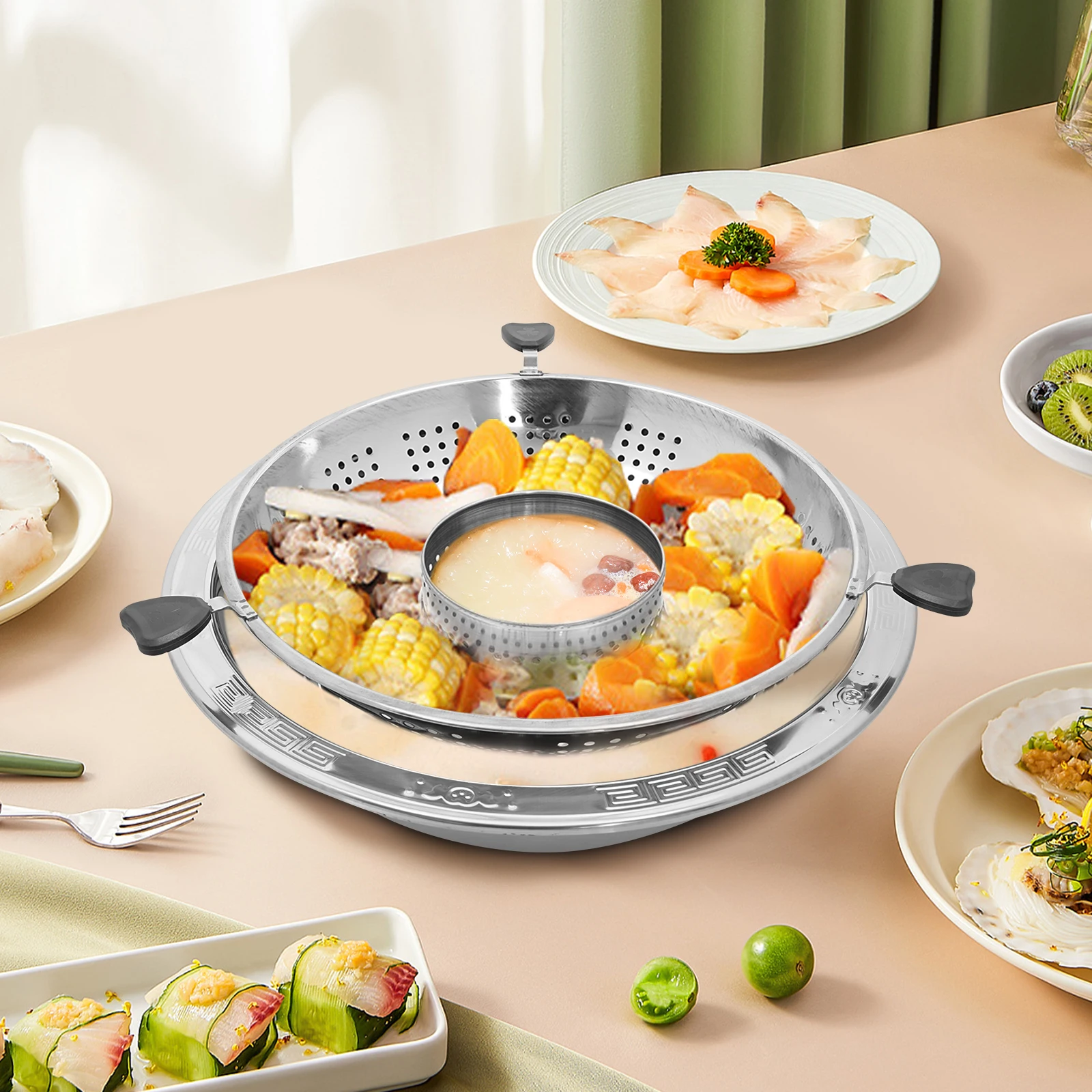 

Подъемный горячий горшок, диаметр горшка 16,7 дюйма, большая емкость, быстрый нагрев для семейного горячего горшка, ресторана, столовой, пикника