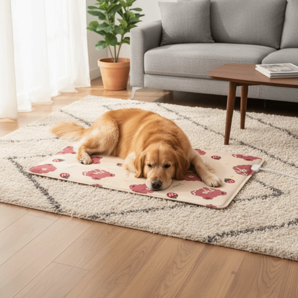 

Adjustable Temperature Pet Heating Blanket Waterproof Warm Cat Heated Mat Blanket Smart Timer Wear Resistant Winter Pet Heater