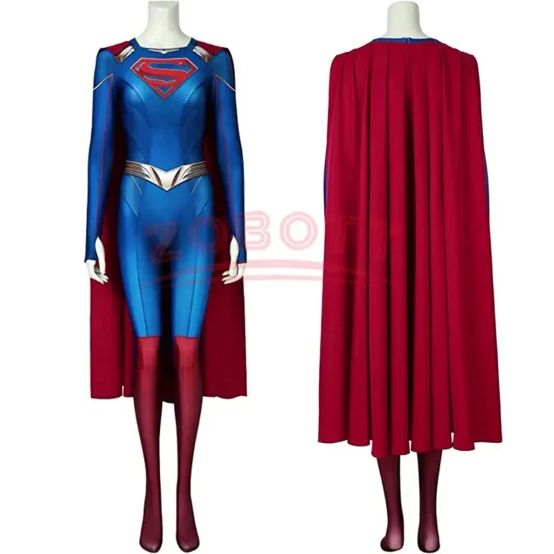 Disfraz de superhéroe, mono azul, disfraces de SuperWomen Zentai, mono de mujer SuperGirl Cos, peleles, trajes para adultos, juego de rol