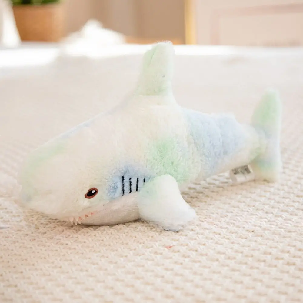 สัตว์การ์ตูน Shark Plush ของเล่นจําลองตลก Shark หมอนยักษ์ Kawaii สัตว์หมอนคริสต์มาสของขวัญ