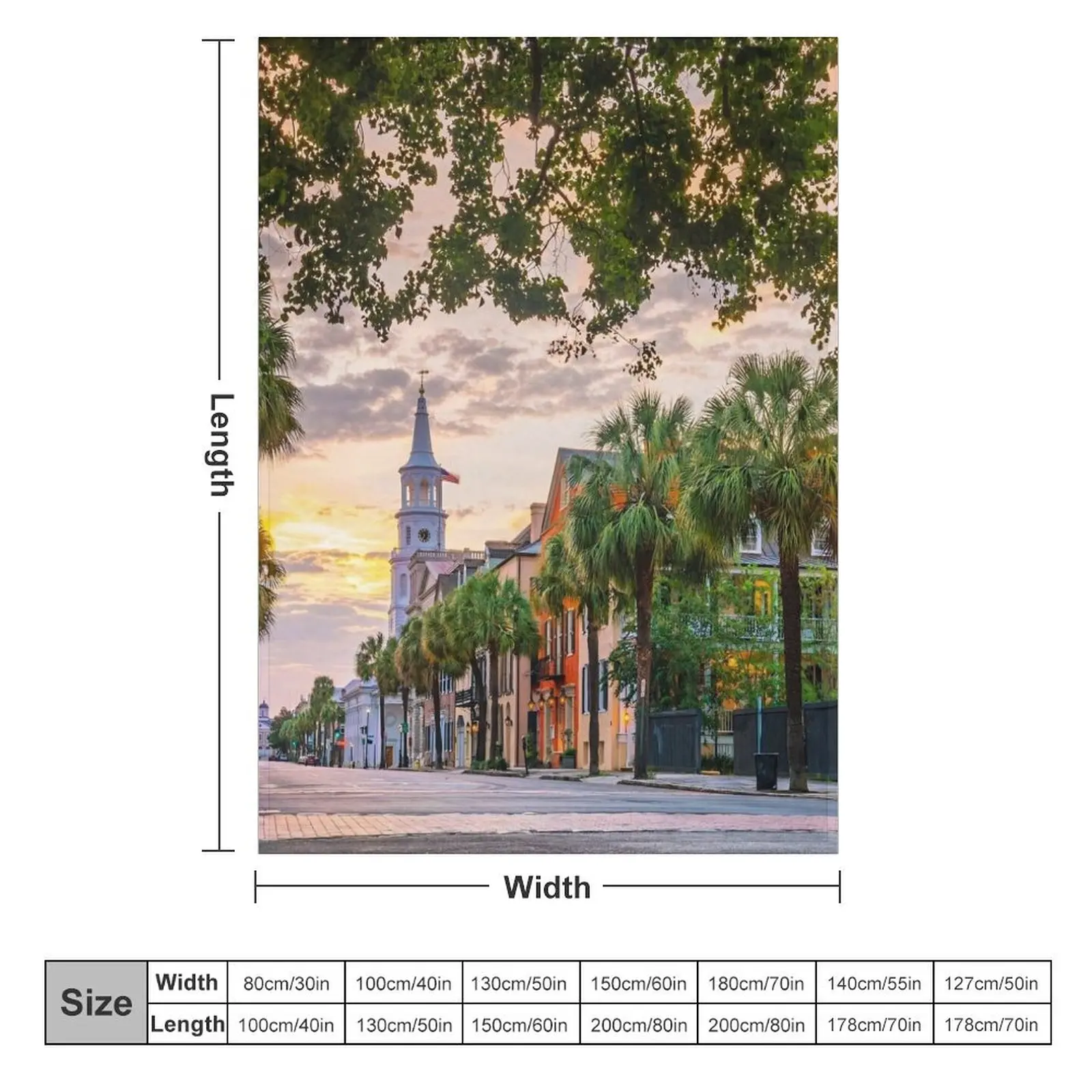 Charleston South Carolina Throw Blanket valentine gift ideas Soft Soft Big for sofa Blankets