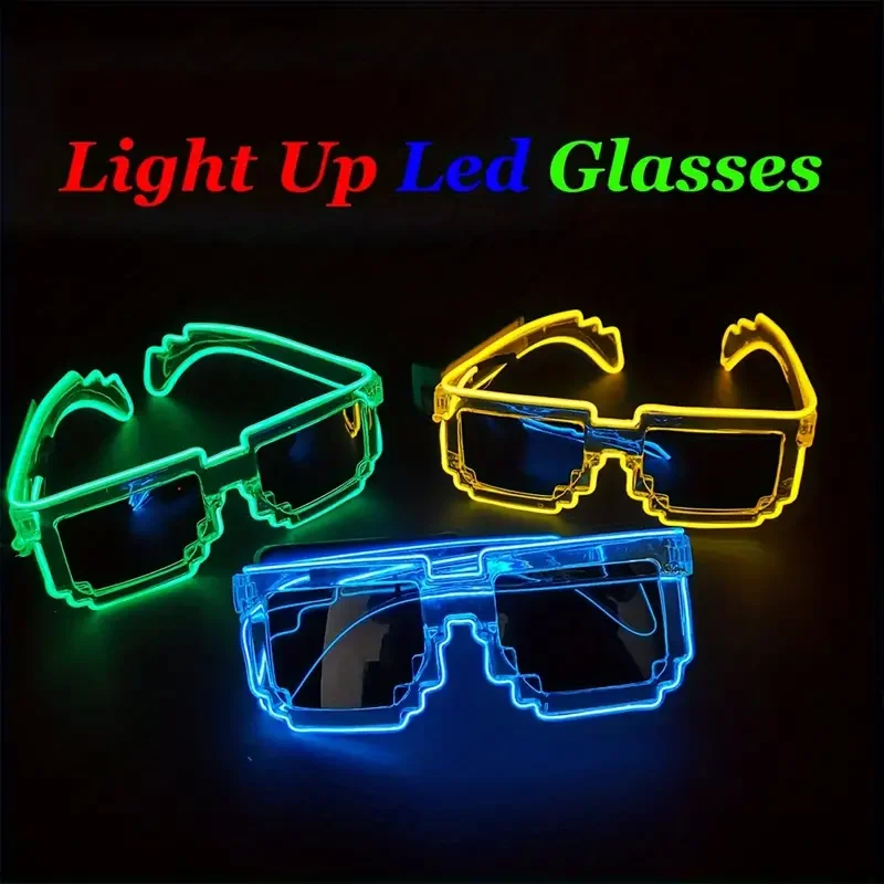 Cool Glowing Glasses, Toys, Mosaics, Night Light, Internet Celebrity Technology, Sunglasses, Bar Props, Concert