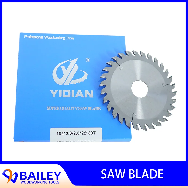 

BAILEY 1PC 104x3.0 2.0x22x30T TCT Circular Saw Blade End Triming Saw Blade for KDT NanXing Edge Banding Machine