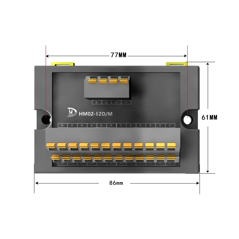 DINレールスプリングターミナルブロック、拡張モジュール、電源、共通ターミナルブランチ